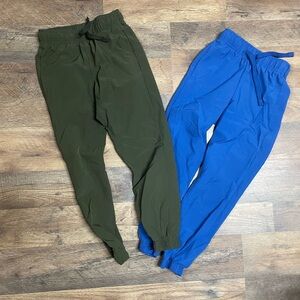 New Mix Kids Joggers - Olive and Royal Blue